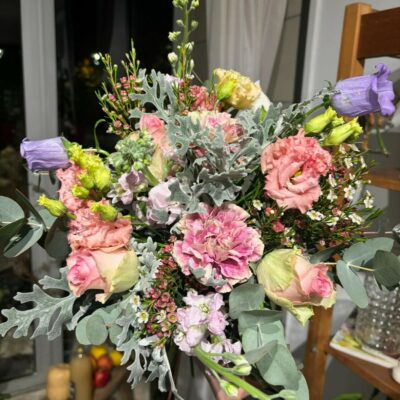 Bouquet champêtre pastel