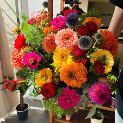 Bouquet rond coloré