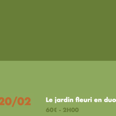 Le jardin fleuri en duo
